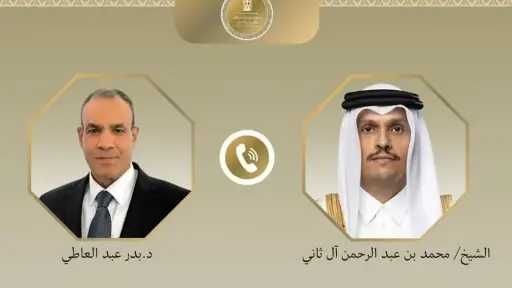 وزير الخارجية يبحث مع رئيس الوزراء وزير خارجية قطر جهود خفض التصعيد الإقليمي