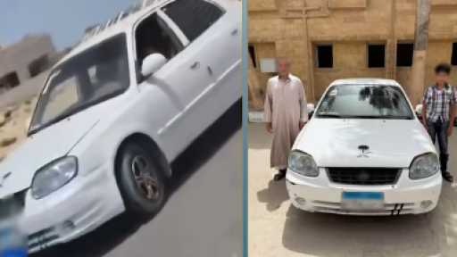 ضبط سيارة يقودها طفل  بشمال سيناء بعد تداول فيديو على مواقع التواصل