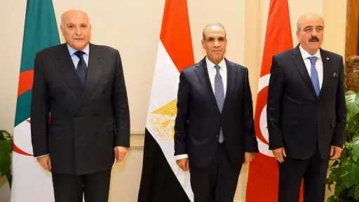 وزراء خارجية مصر وتونس والجزائر يعقدون اجتماعا ثلاثيا بالقاهرة ويصدرون بيانا مشتركا