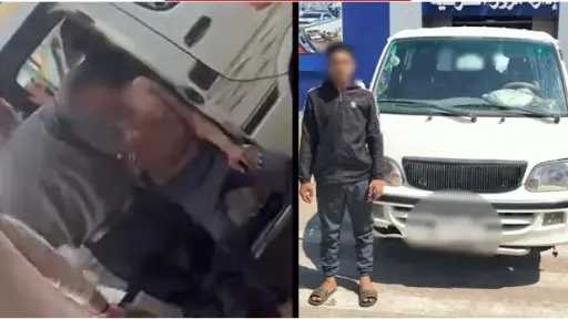 ضبط سائق ميكروباص ظهر في فيديو يتعدى على المواطنين داخل موقف بالشرقية