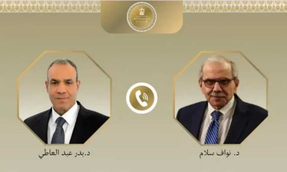 وزير الخارجية يؤكد لرئيس الوزراء اللبناني تضامن مصر مع لبنان