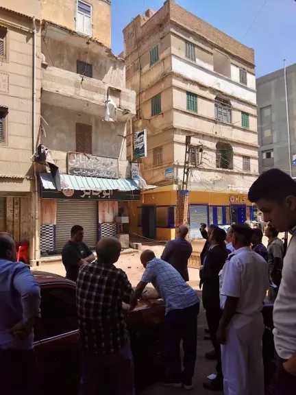 النيابة الإدارية تعاين موقع انهيار جزئي بعقار في مطوبس وإصابة طفلين وتباشر التحقيقات