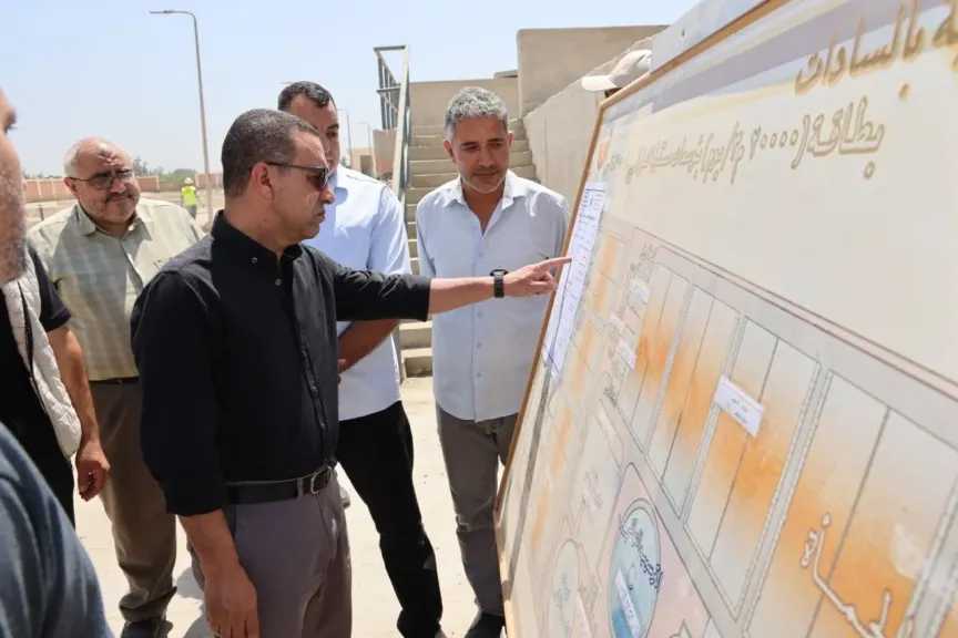 محافظ المنوفية  يتفقد مشروع محطة معالجة صرف صحى ”كفر داود - الخطاطبة”