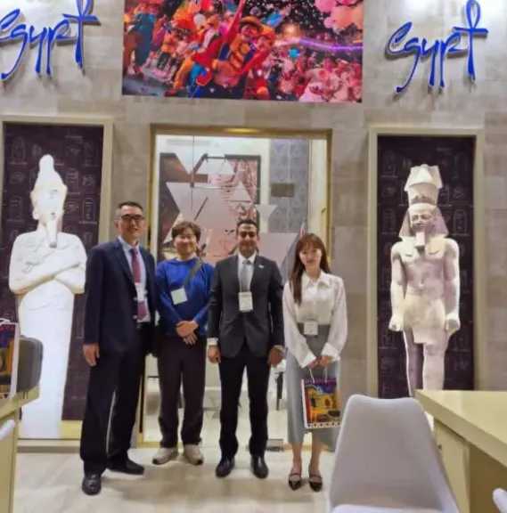 الجناح المصري في معرض سول الدولي للسياحة يفوز بجائزة أفضل تصميم
