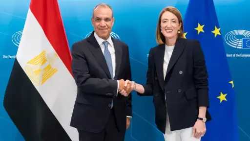 وزير الخارجية يلتقي مع رئيسة البرلمان الأوروبي في... وزير الخارجية يلتقي مع رئيسة البرلمان الأوروبي في بروكسل