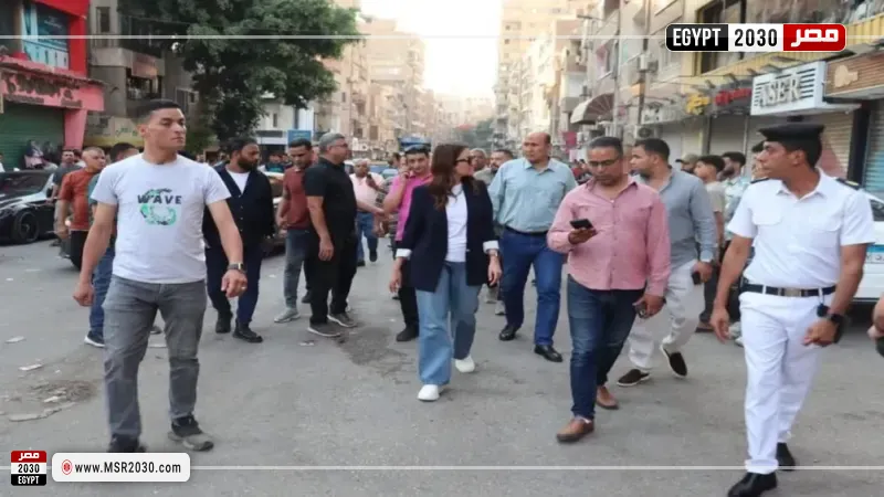 نائب محافظ الجيزة تقود حملة لإزالة الإشغالات