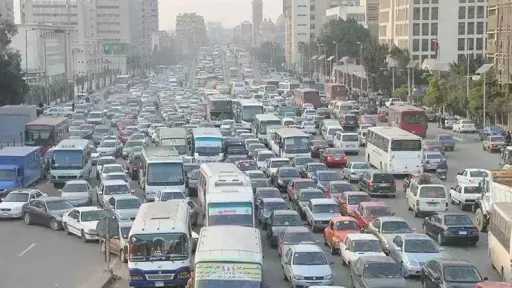 كثافات مرورية بشوارع القاهرة والجيزة كثافات مرورية بشوارع القاهرة والجيزة