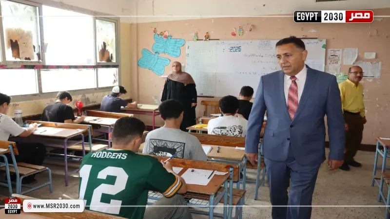 محافظ القليوبية يتفقد لجان امتحانات الثانوية العامة