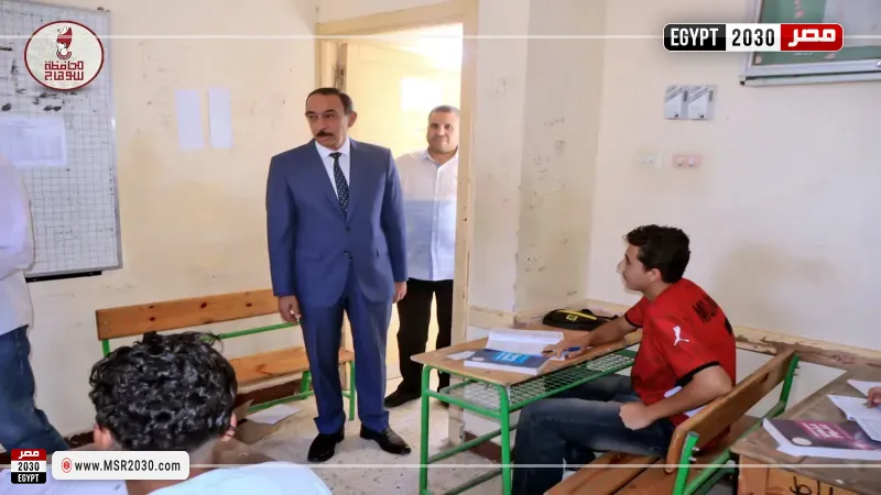 محافظ سوهاج يتفقد لجان الثانوية العامة