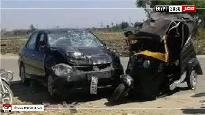 حادث تصادم توك توك وسيارة ملاكي 