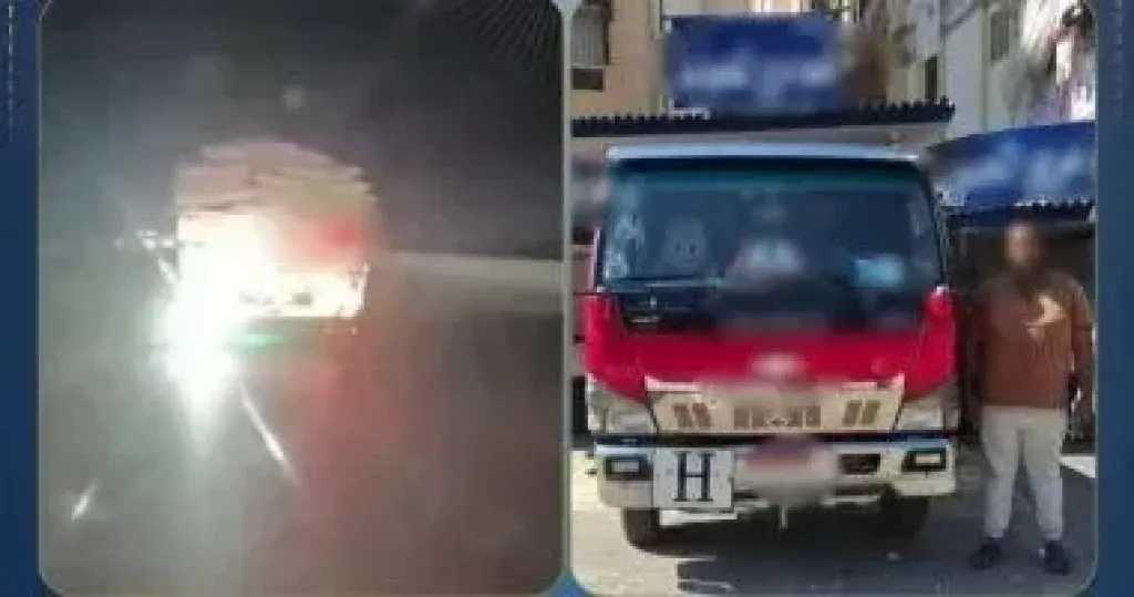 بعد تداول فيديو.. ضبط سائق «نقل» لتركيبه كشاف خلفي بالسيارة في البحيرة