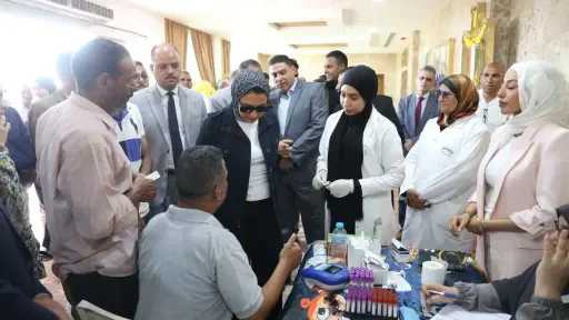 محافظ الوادي الجديد تشهد انطلاق حملة التبرع بالدم