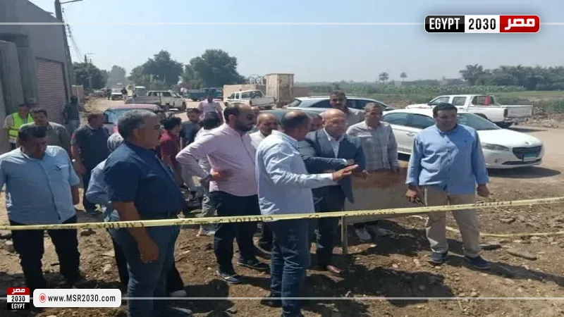 نائب محافظ الجيزة يتابع معدلات تنفيذ أعمال مشروع الصرف الصحي بقرية الرهاوي