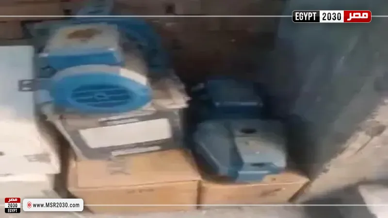ضبط مصنع غير مرخص لتجميع مواتير المياه بالجيزة