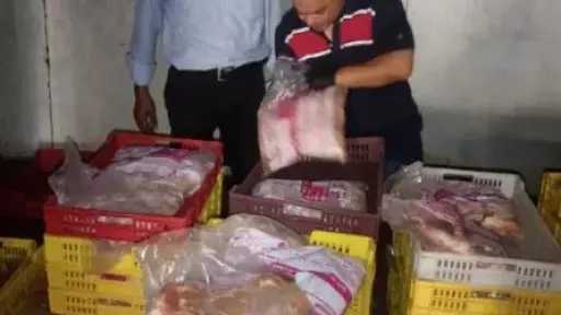 إحالة أصحاب مجزر غير مرخص بالغربية للنيابة بعد... إحالة أصحاب مجزر غير مرخص بالغربية للنيابة بعد ضبط طن و350 كيلو دواجن مجهولة المصدر