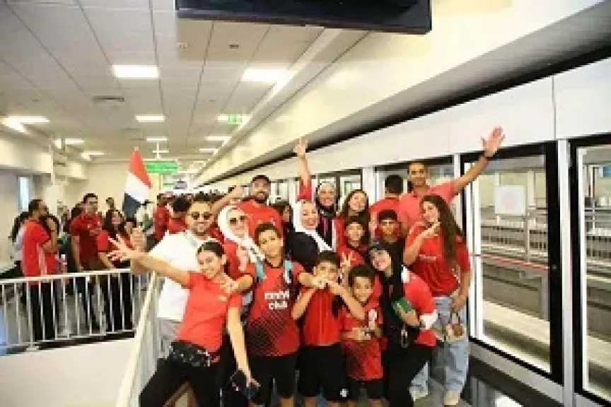 إقبال كبير على مونوريل شرق النيل لنقل جماهير مباراة مصر وأستراليا إلى Fan Zoneبالعاصمة الجديدة