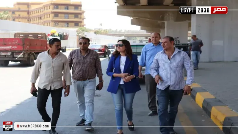 نائب محافظ الجيزة خلال جولتها التفقدية