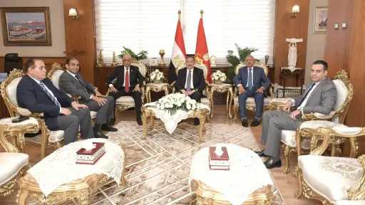 محافظ بورسعيد يستقبل محافظ شمال سيناء ورئيس الأكاديمية... محافظ بورسعيد يستقبل محافظ شمال سيناء ورئيس الأكاديمية العربية للعلوم والتكنولوجيا والنقل البحري