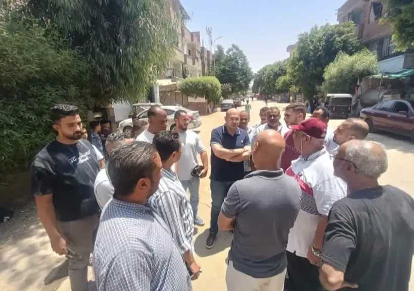 نائب محافظ الجيزة يتفقد أعمال تطوير طريق أبوصير بالحوامدية