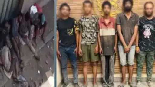ضبط 5 عاطلين بالقليوبية بعد ظهورهم في فيديو... ضبط 5 عاطلين بالقليوبية بعد ظهورهم في فيديو متداول لافتراش الرصيف.. اعترفوا بتعاطي ”الكُلة”