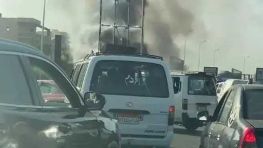 السيطرة على حريق لوحة إعلانية بمحور 26 يوليو في 6 أكتوبر