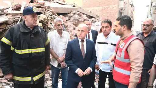 محافظ الغربية يتابع مستجدات حادث انهيار عقار بزفتى محافظ الغربية يتابع مستجدات حادث انهيار عقار بزفتى