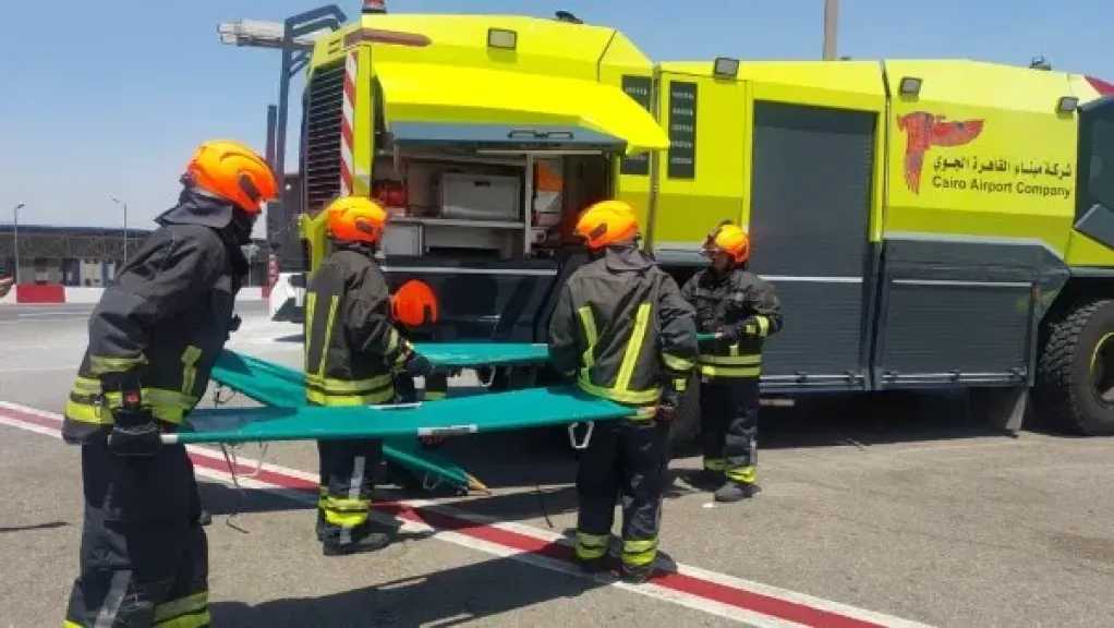 حريق في إحدى حافلات الركاب.. تجربة طوارئ ناجحة بمطار القاهرة