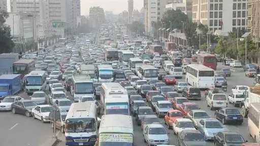 كثافات مرورية بشوارع القاهرة والجيزة كثافات مرورية بشوارع القاهرة والجيزة