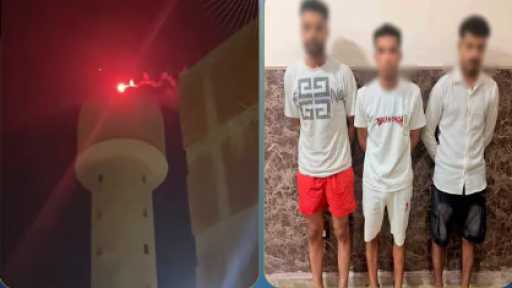 فيديو ألعاب نارية فوق محطة مياه يقود لضبط 3 أشخاص بالقليوبية