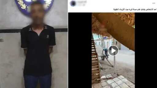 ضبط عامل بعد تداول فيديو لاعتدائه على مسنة... ضبط عامل بعد تداول فيديو لاعتدائه على مسنة في الدقهلية