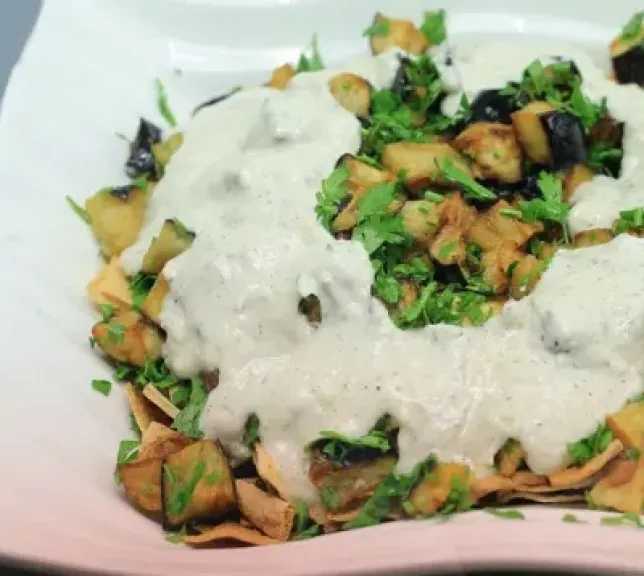 طريقة عمل سلطة باذنجان بالزبادي والثوم