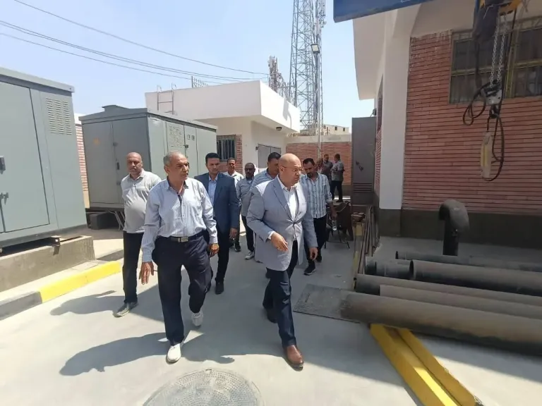 نائب محافظ الجيزة يتابع معدلات التنفيذ بمشروع الصرف الصحي بزاوية دهشور