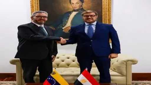 سفير مصر في فنزويلا يلتقي وزير الخارجية الفنزويلي... سفير مصر في فنزويلا يلتقي وزير الخارجية الفنزويلي الجديد