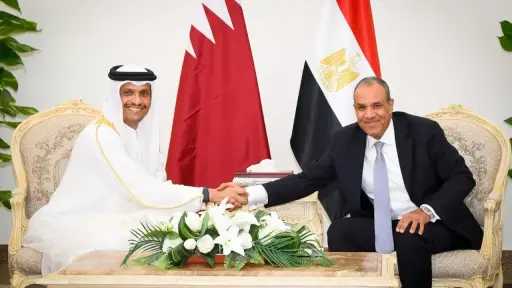 وزير الخارجية يبحث مع رئيس وزراء قطر تطورات... وزير الخارجية يبحث مع رئيس وزراء قطر تطورات القضية الفلسطينية