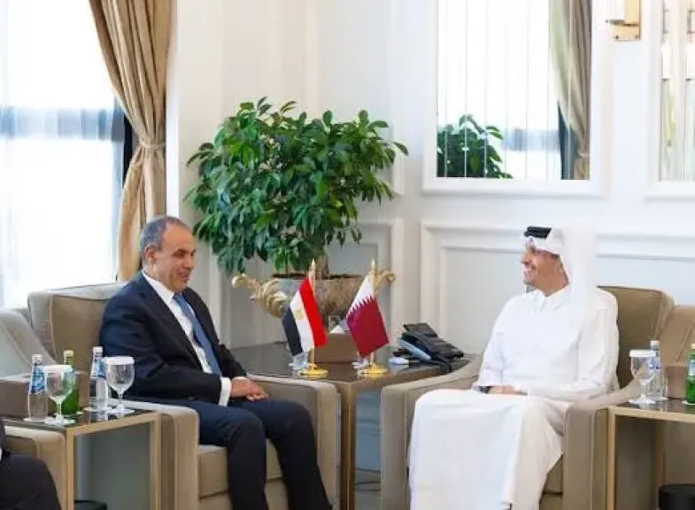 وزير الخارجية ونظيره القطري