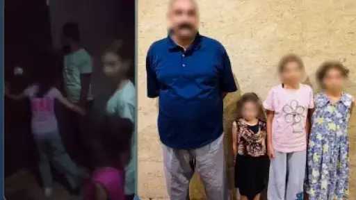 الأمن يكشف ملابسات فيديو تعدي أب على بناته... الأمن يكشف ملابسات فيديو تعدي أب على بناته الثلاث وطردهن من المنزل في الخانكة