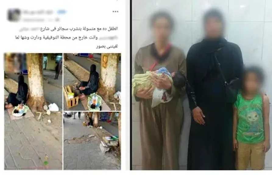 استغلال طفلين في التسول بالجيزة.. ضبط سيدتين بعد تداول منشور على مواقع التواصل