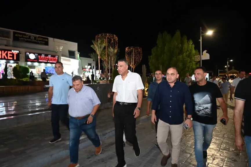 محافظ جنوب سيناء يتفقد خليج نعمة بشرم الشيخ