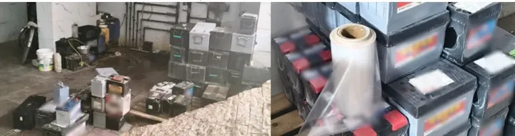 ضبط بطاريات سيارات مجهولة المصدر 