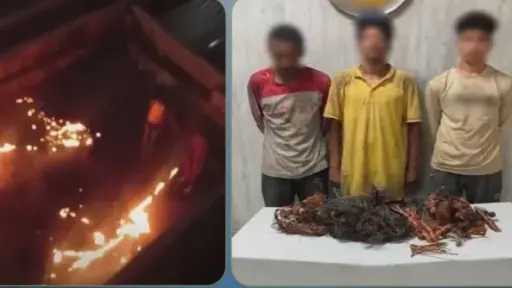إشعال النار في كابلات الكهرباء لاستخراج النحاس.. سقوط لصين ومالك مخزن خردة بالجيزة