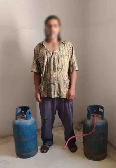ضبط بائع أسطوانات غاز بالمنوفية 