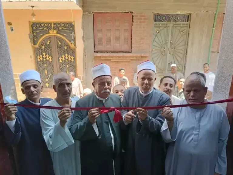 فرحة أهالي شطورة.. افتتاح مسجد محمد شحاتة سرور القاضي بعد إعادة بنائه