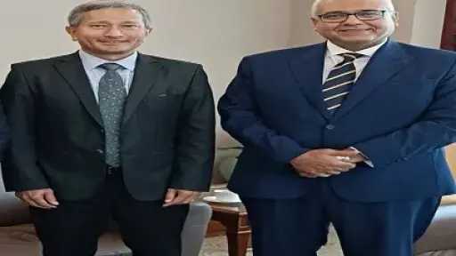 وزير الخارجية السنغافوري يستقبل السفير المصري