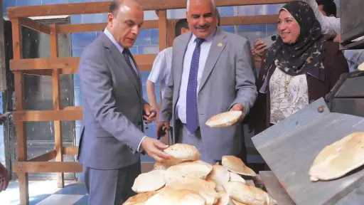 محافظ الغربية يفتتح المخبز الآلي بقطور ويعيد تشغيله بطاقة إنتاجية 7900 رغيفًا يوميًا