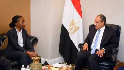 وزير الخارجية يلتقي رئيسة مجموعة الأزمات الدولية