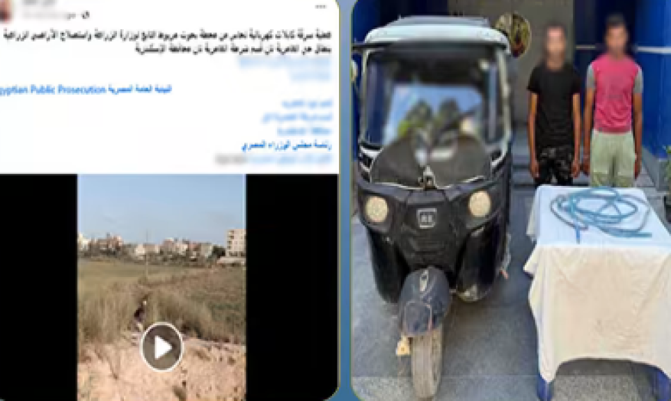 ضبط عامل خردة وسائق توك توك 