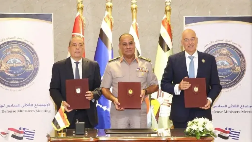 وزراء دفاع مصر واليونان وقبرص