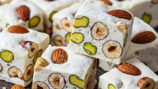طريقة عمل النوجا بالمكسرات طريقة عمل النوجا بالمكسرات
