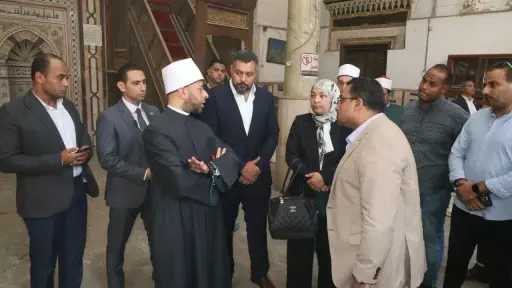 وزير الأوقاف يتفقد مسجد «عبد الوهاب الشعراني» لبدء أعمال الإحلال والتطوير الشامل