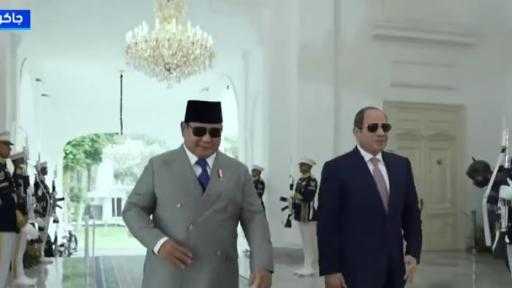 الرئيس السيسي يصل إلى القصر الرئاسي في جاكرتا ويلتقي نظيره الإندونيسي